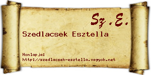 Szedlacsek Esztella névjegykártya